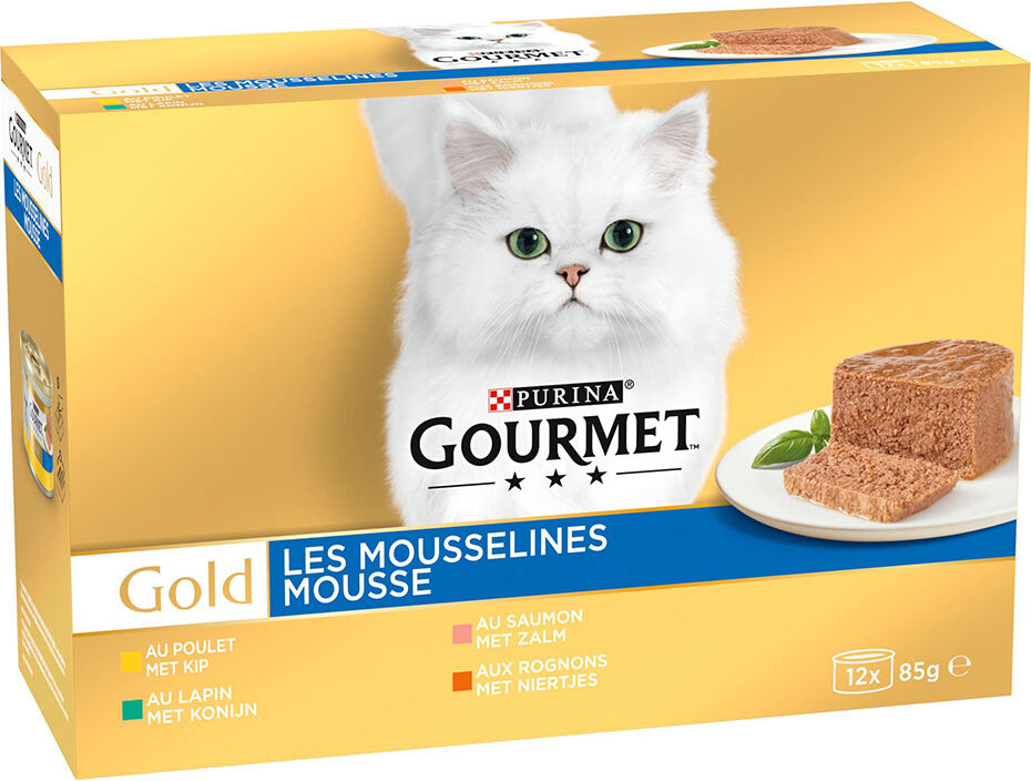 Gourmet 96x85g Purina  Gold Mousse Pack mixto para gatos