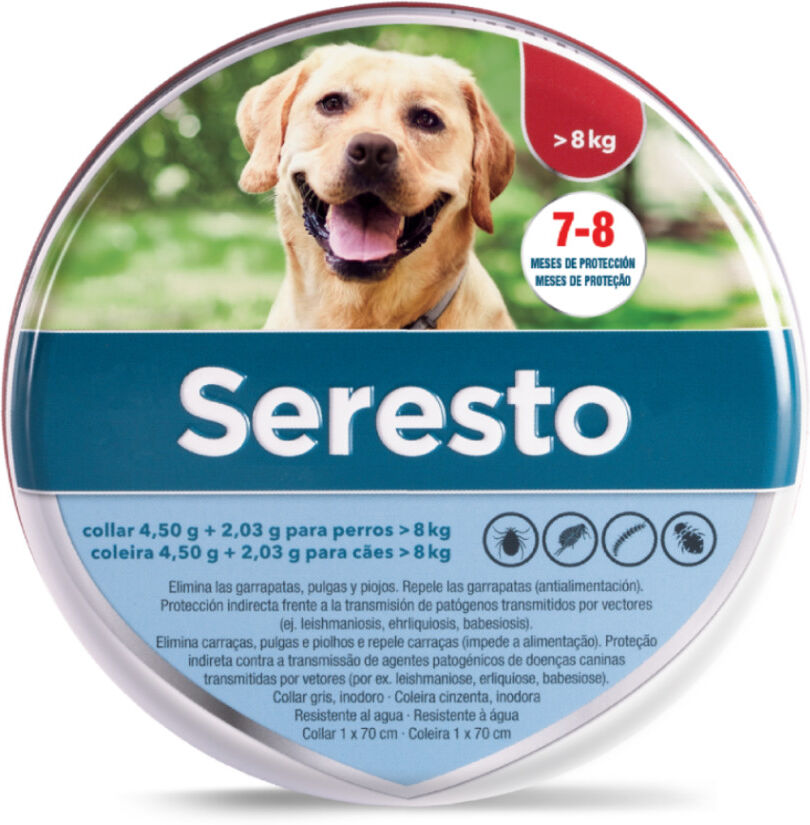 Seresto 70cm collar antiparasitario para perros >8kg