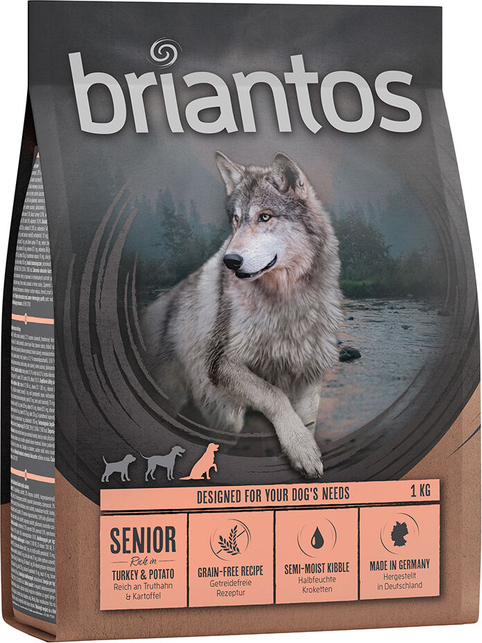 briantos 4kg Senior Pavo y patata sin cereales  pienso para perros