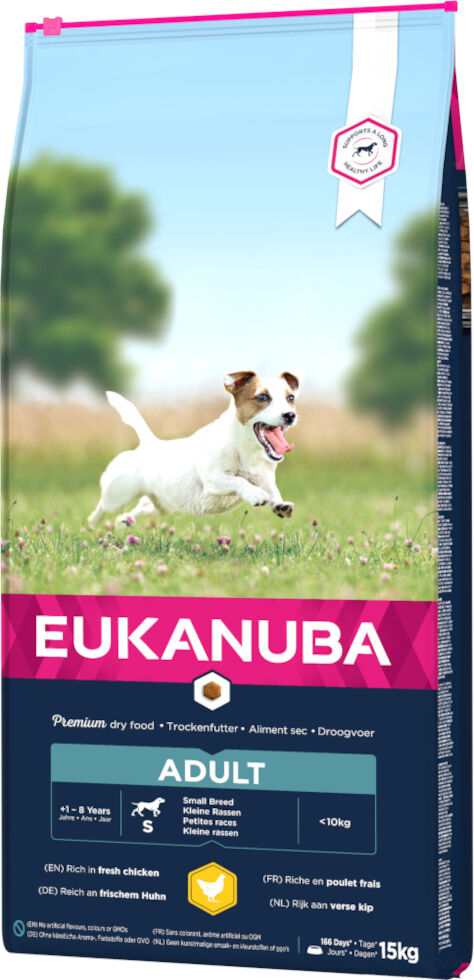 Eukanuba 15kg Adult razas pequeñas con pollo  pienso para perros