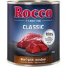 Rocco 6x800g Classic vacuno y reno  comida húmeda para perros