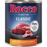 Rocco 6x800g Classic vacuno y corazón de ave  comida húmeda para perros