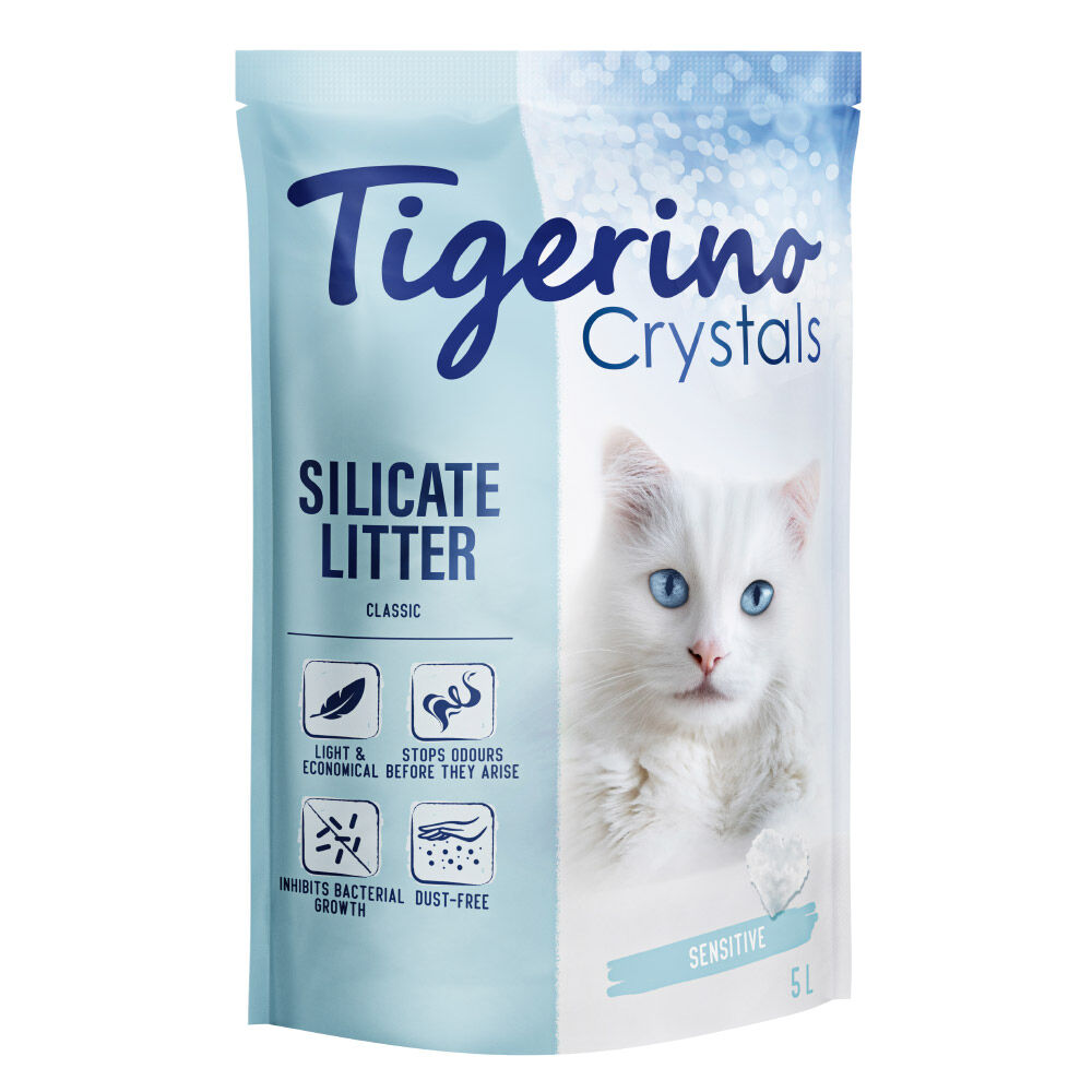 Tigerino 3x5l Crystals Classic arena absorbente sin olor para gatos