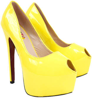 CandyShoes Keltaiset Platform Avokkaat Peep toe kärki CandyShoes Keltaiset Platform Avokkaat Peep toe kärki