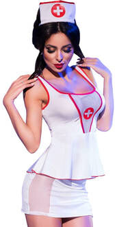 Chilirose Lingerie Chilirose Hoitaja-asu Neliosainen setti Chilirose Lingerie Chilirose Hoitaja-asu Neliosainen setti