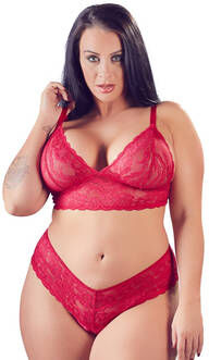 Cottelli Collection Cottelli Curves Punainen Alusasusetti Plus kokoja Cottelli Collection Cottelli Curves Punainen Alusasusetti Plus kokoja