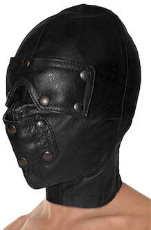 Nahkainen Orja Huppu Raju naamio Nahkainen Orja Huppu Raju naamio