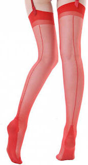 Classified Punaiset Saumasukat Punainen sukka punaisella saumalla Classified Punaiset Saumasukat Punainen sukka punaisella saumalla