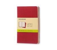 Moleskine Plain Cahier - Red Cover (3 Set) Muu