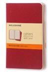 Moleskine Ruled Cahier - Red Cover (3 Set) Muu Moleskine Ruled Cahier - Red Cover (3 Set) Muu