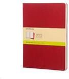 Moleskine Plain Cahier Xl - Red Cover (3 Set) Muu