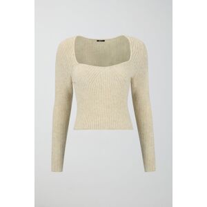 Gina Tricot - Knitted top - neulepuserot - Beige - XL - Female - Beige - Female