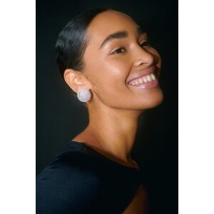 Gina Tricot - Pave silver ball earrings - Korvakoru - Silver - ONESIZE - Female - Silver - Female