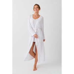 Gina Tricot - Soft homewear robe - Homewear - White - M - Female - White - Female