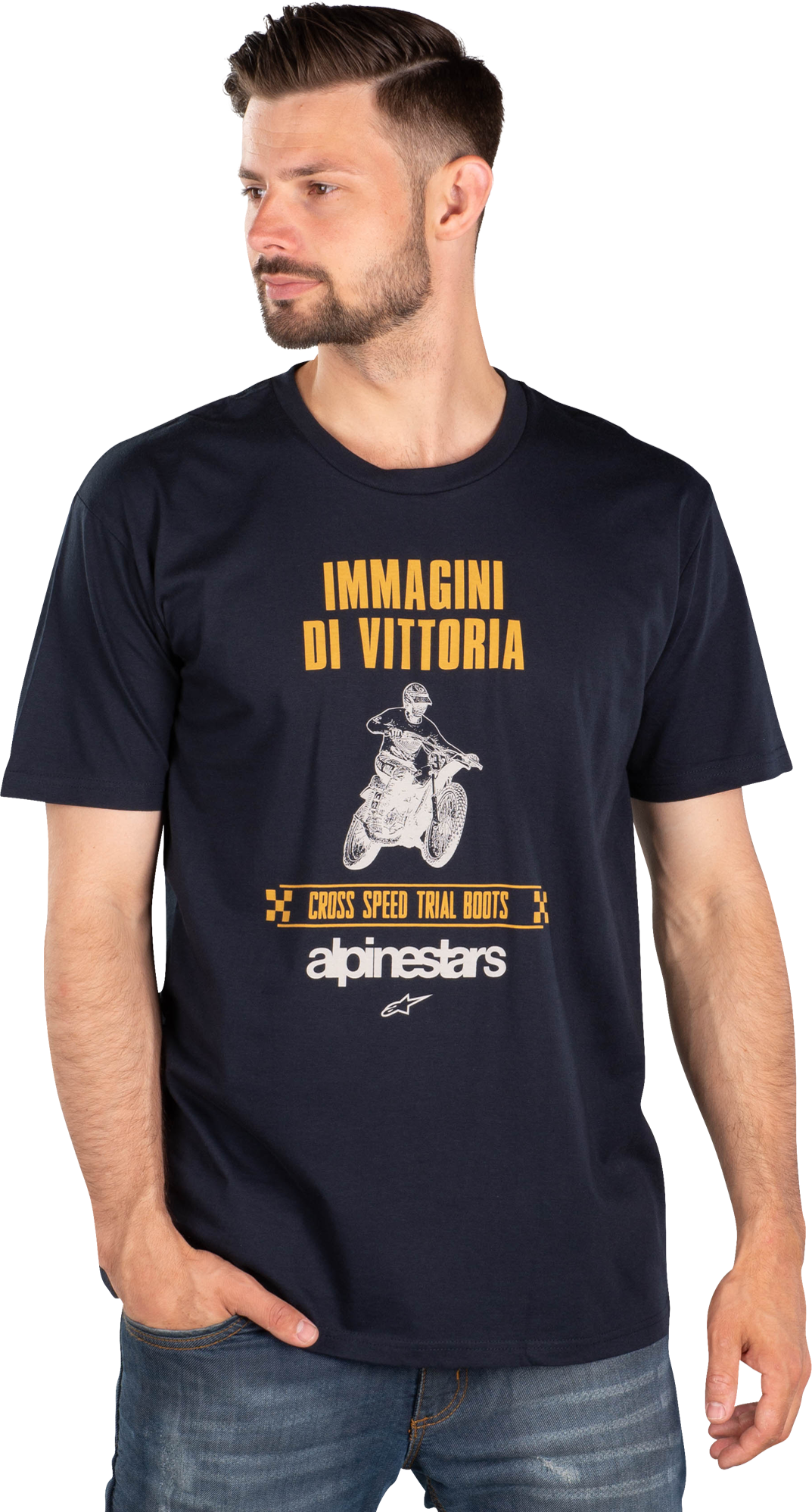 Alpinestars T-Paita Alpinestars Historic Laivastonsininen Alpinestars T-Paita Alpinestars Historic Laivastonsininen