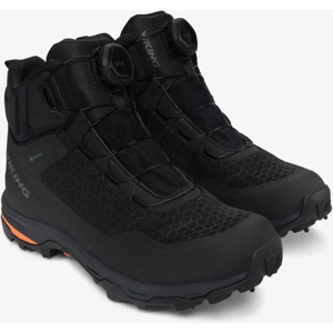 Naisten Kelkkasaappaat Viking Rask 2 Spikes Mid GTX BOA W Musta-Oranssi