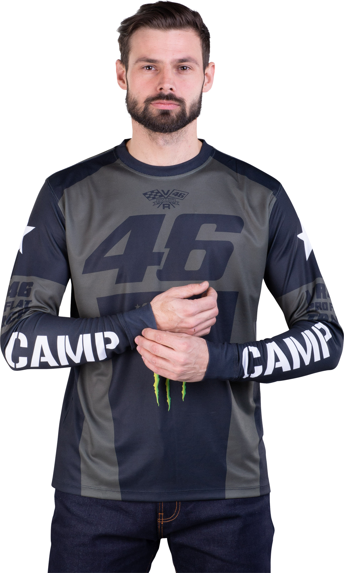 VR46 Pitkähihainen T-Paita VR46 Camp Vihreä