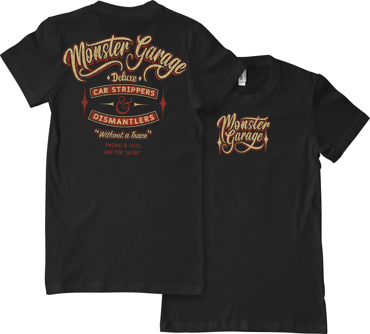 Monster Garage Naisten T-Paita Monster Garage Dismantlers Musta Monster Garage Naisten T-Paita Monster Garage Dismantlers Musta