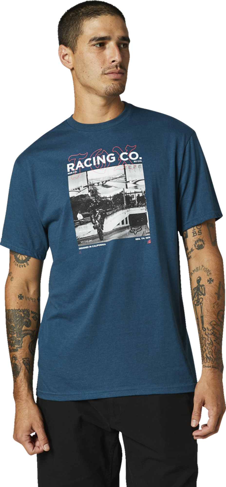 FOX T-Paita FOX Racing Decrypted Tummansininen FOX T-Paita FOX Racing Decrypted Tummansininen