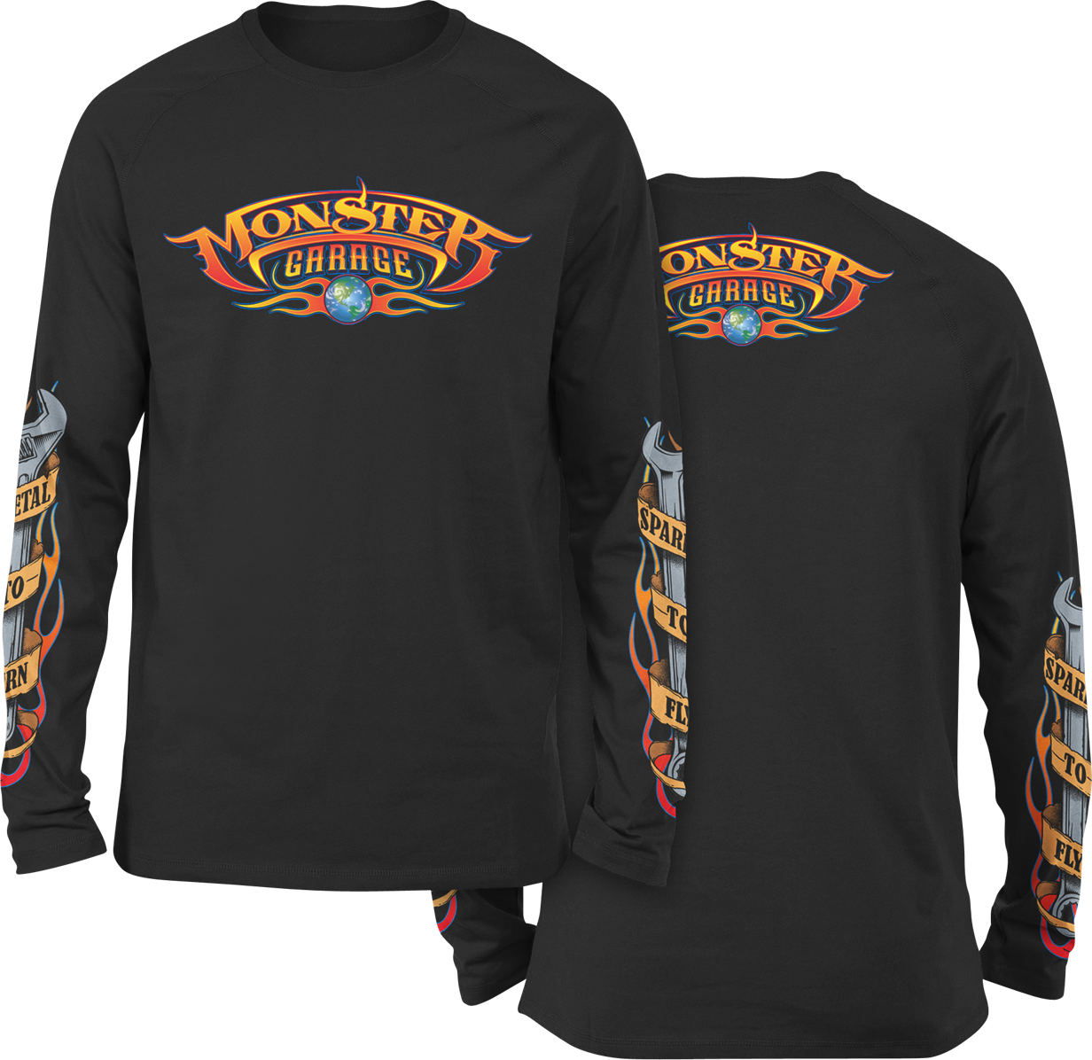 Monster Garage Paita Monster Garage Sparks To Fly Musta Monster Garage Paita Monster Garage Sparks To Fly Musta