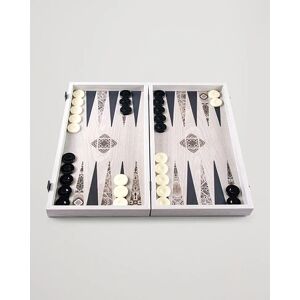 Manopoulos Wooden Creative Moroccan Mosaic Backgammon - Musta - Size: 40 41 42 - Gender: men