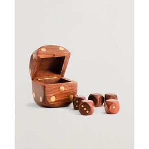 Authentic Models Wooden Dice Box Brass - Sininen - Size: One size - Gender: men