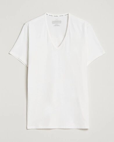 Calvin Klein Cotton V-Neck Tee 2-Pack White