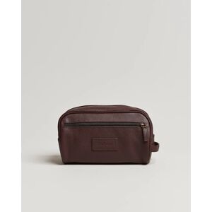 Barbour Leather Washbag Dark Brown - Sininen - Size: One size - Gender: men