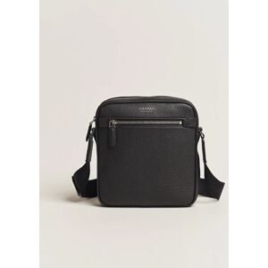 Canali Grain Leather Shoulder Bag Black - Size: One size - Gender: men