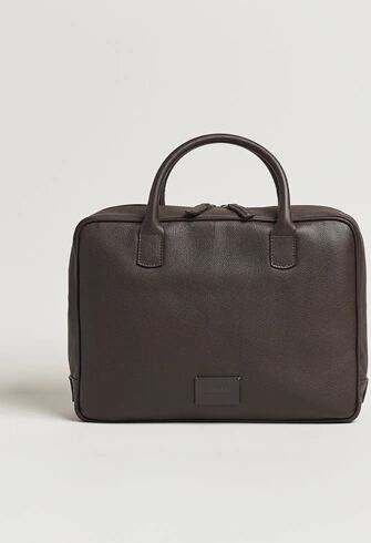 Anderson's Full Grain Leather Briefcase Dark Brown