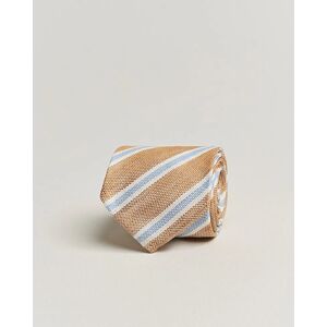 Finamore Napoli Regimental Stripe Linen Tie Beige/Blue - Monivärinen - Size: 38 - S 39 - M 40 - M 41 - L 42 - L - Gender: men