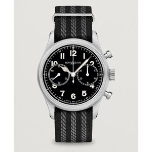 Montblanc 1858 Steel Automatic Chronograph 42mm Black Dial - Musta - Size: One size - Gender: men