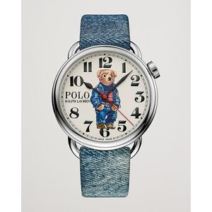 Ralph Lauren 42mm Automatic Denim Flag Bear Steel With White Dial - Valkoinen - Size: S M L XL XXL - Gender: men