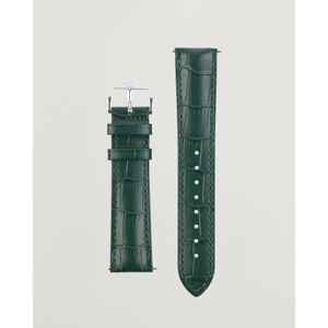 HIRSCH Duke Embossed Leather Watch Strap Green - Musta - Size: One size - Gender: men