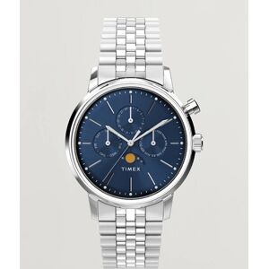 Timex Marlin Moon Phase Quartz Steel 40mm Blue Dial - Beige - Size: S M L XL - Gender: men