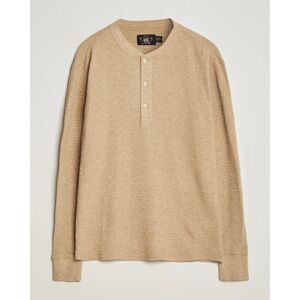 RRL Long Sleeve Henley Tan Heather - Sininen - Size: W30 W31 W34 - Gender: men