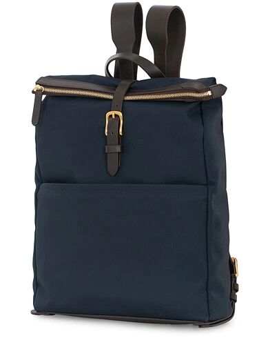 Mismo M/S Express Nylon Backpack Navy/Dark Brown