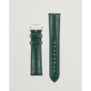 HIRSCH Duke Embossed Leather Watch Strap Green - Harmaa - Size: One size - Gender: men