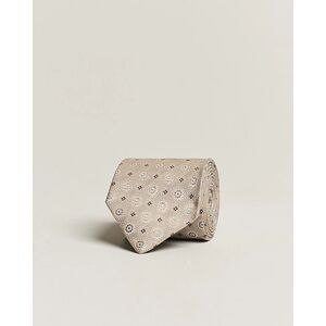 Amanda Christensen Linen/Silk Printed Flower 8cm Tie Beige - Sininen,Punainen - Size: One size - Gender: men