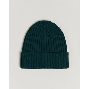Piacenza Cashmere Ribbed Cashmere Beanie Racing Green - Musta - Size: One size - Gender: men