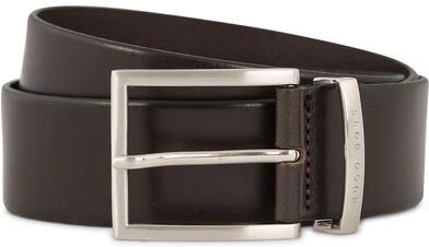 BOSS Buddy Leather Jeans Belt 4 cm Medium Brown