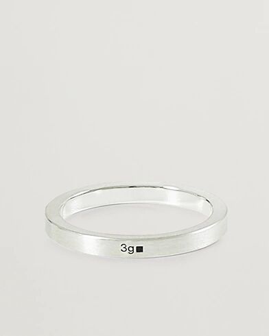 LE GRAMME Ribbon Brushed Ring Sterling Silver 3g