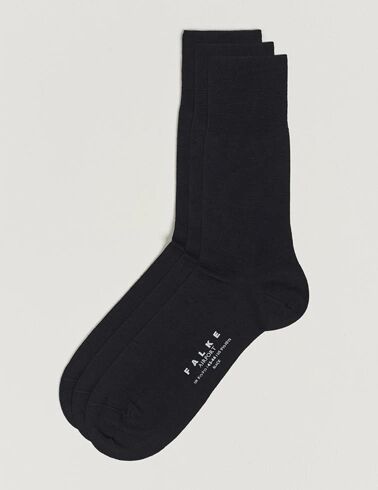 Falke 3-Pack Airport Socks Black