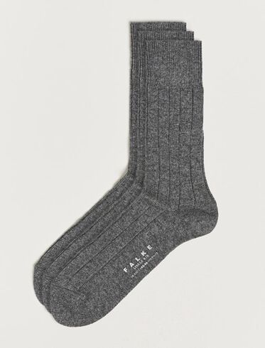 Falke 3-Pack Lhasa Cashmere Socks Light Grey