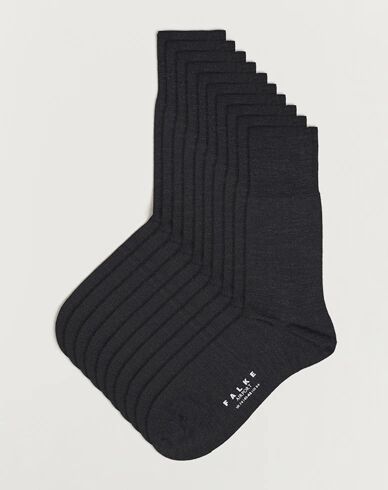 Falke 10-Pack Airport Socks Anthracite Melange