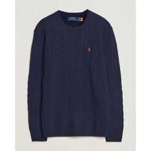 Ralph Lauren Wool/Cashmere Cable Crew Neck Pullover Hunter Navy - Ruskea - Size: One size - Gender: men