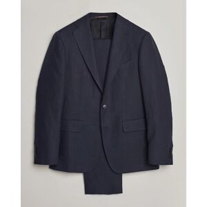Canali Capri Linen Suit Navy - Valkoinen - Size: S M L XL - Gender: men