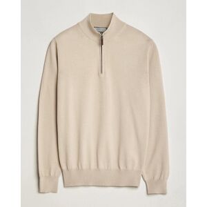 Canali Cotton Half Zip Sweater Beige - Beige - Size: 46 48 50 54 - Gender: men