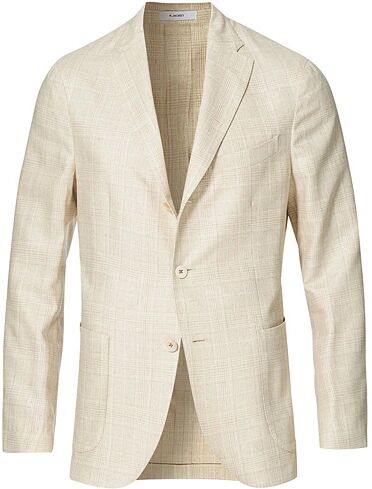 Boglioli K Jacket Tonal Check Silk Blazer Beige