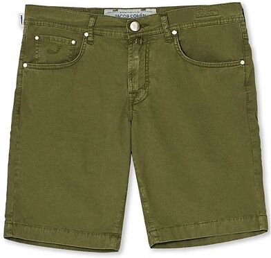 Jacob Cohën 5-Pocket Gabardine Shorts Green